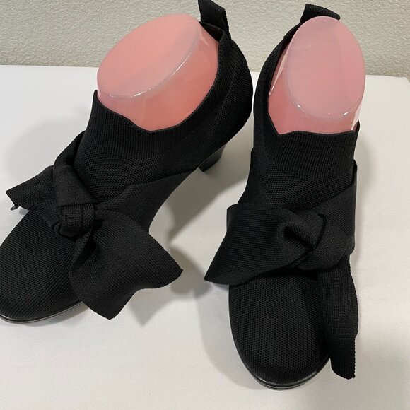 NEW, BERNIE MEV "Chesca Serenity" Pump Stretch Textile with Bow, Black - 8.5 - Picture 3 of 13